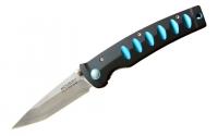 MC-0041C Нож складной, VG-10 San Mai (3-сл.пакет), клинок в форме танто, алюмин. рукоять (син/голуб.), клипса