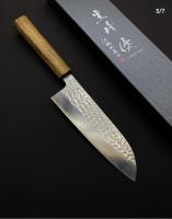 Yu Kurosaki Senko R2 170SA Нож кухонный Сантоку 170-310, порошковая ст.SG2/R2, рук. дуб (Urushi)