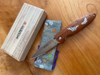 LMC-01204 Нож складной Mcusta Бабочки 85/195 vg-10, кокоболо, сумка, подарочная коробка