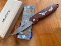 LMC-01204D Нож складной Mcusta Бабочки 85/195 damascus , кокоболо, сумка, подарочная коробка