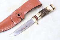 Нож Hattori Year 2020 Limited Edition Custom Knife сталь VG-10 215-115 кожа -рог оленя-латунь