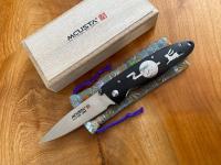 LMC-01309 Нож складной Mcusta Луна и кролик 85/195 vg-10, African Blackwood , сумка, подарочная  коробка