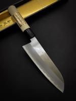 YTH-01 Shimomura Нож кухонный Сантоку 165/305,молибден-ванадиевая сталь,рукоять магнолия