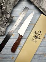 11052 MASAHIRO MSC MS-300 Нож кухонный Гюито 180мм, нерж.сталь MBS-26, рук. Pakkawood