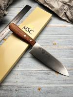 11051 MASAHIRO MSC MS-300 Нож кухонный Сантоку 165мм, нерж.сталь MBS-26, рук. Pakkawood