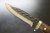 IC-SC-243/1 Нож туристический 113/228 мм, сталь shirogami -San Mai, дерево (грецкий орех),кожа