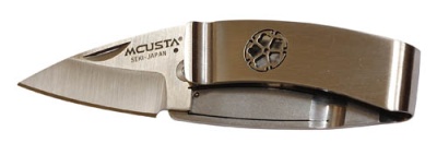 MC-0082 Нож-зажим для денег складной KIKYO (колокольчик) Mcusta AUS-8