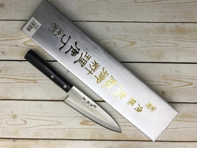 TU-6005 Shimomura Нож кухонный Деба 150/280 мм,молибден-ванадиевая сталь, стабилизированная древесина