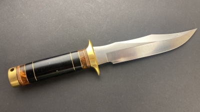 HATTORI LE SAN-31 SOG Bowie Knife Нож туристический 280-160-7, ст.V-Gold San-Mai,HRC 59-60, рук. (шт