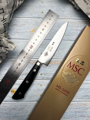 11006 MASAHIRO MSC-3000 Нож кухонный универсальный 120мм, нерж.сталь MBS-26, рук. Pakkawood